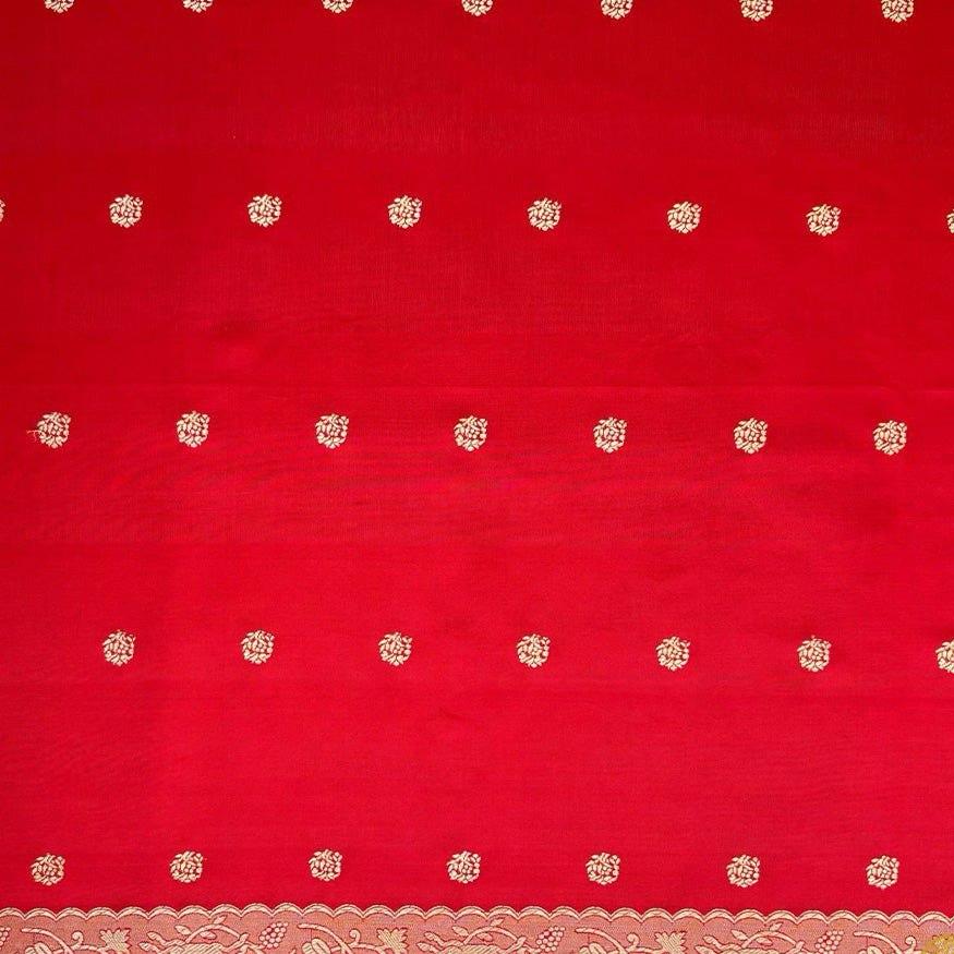 Lara Red Banarasi Silk Saree