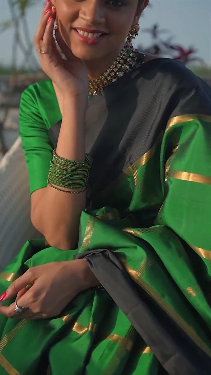 Gauri Green Banarasi Silk Saree