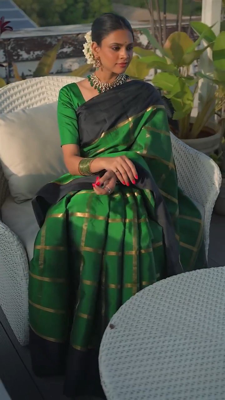 Gauri Green Banarasi Silk Saree