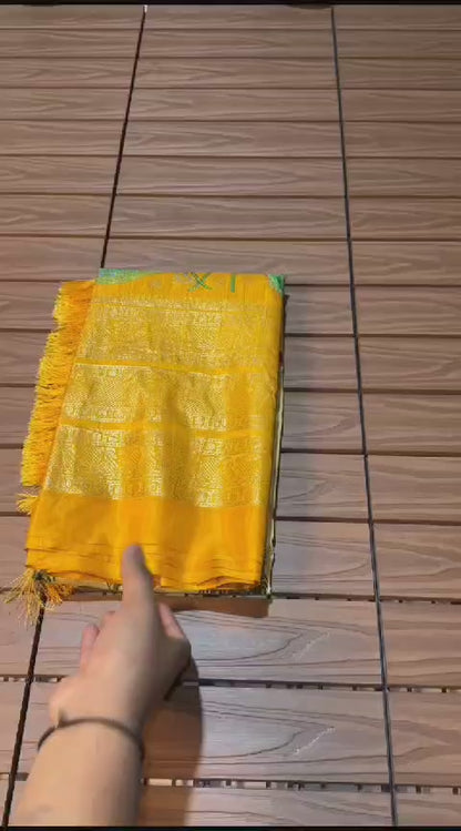 Ratan Yellow Dolla Silk Saree