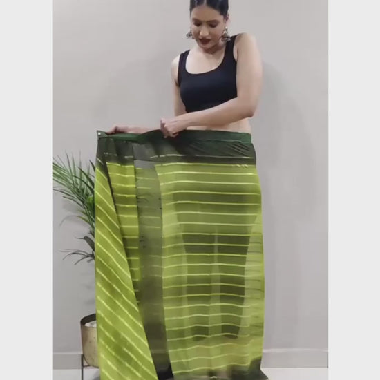 Minakshi Green Ready To Wear Saree