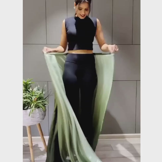 Riya Green 1-Minute Ready To Wear Soft Silk Saree