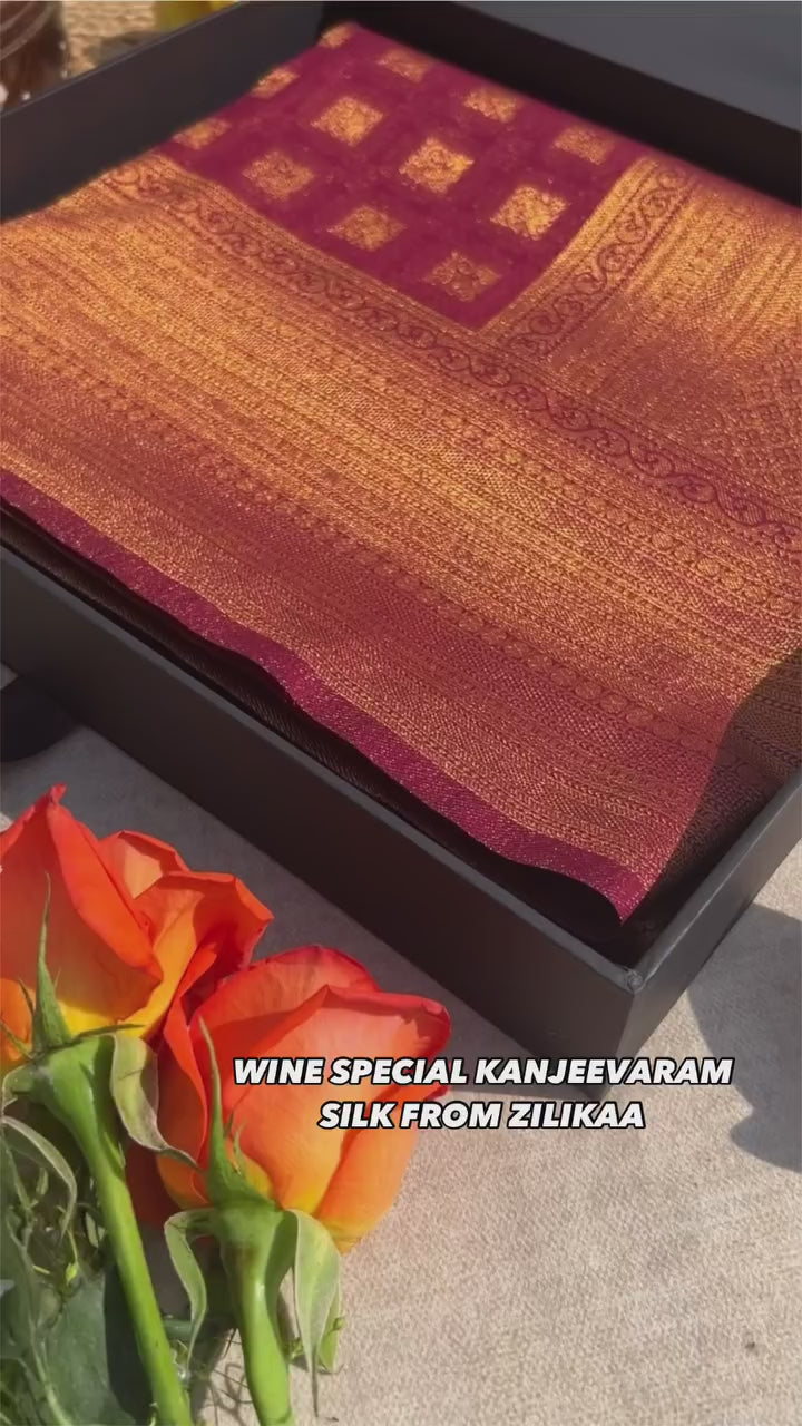 Royal Maroon - Banarasi Silk Saree