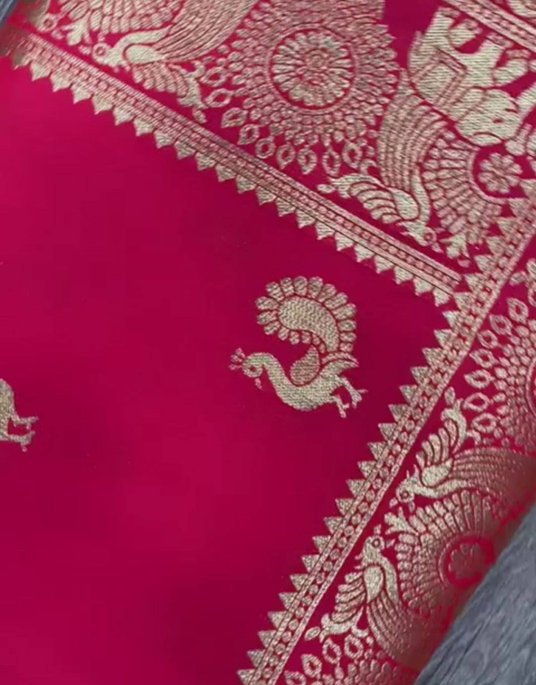 Hania Red Banarasi Saree