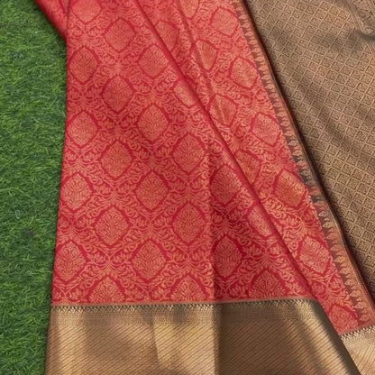 Heer Red Banarasi Silk Saree