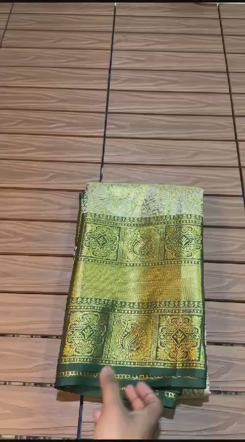 Neha Green kanchipuram Soft Silk Saree