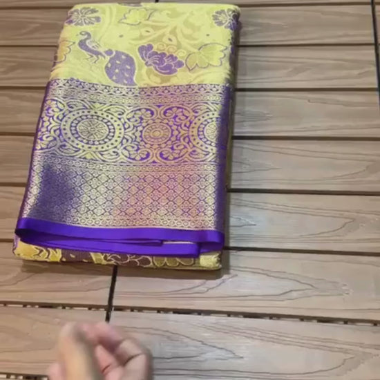 Shobha Purple Kanchipuram Silk Saree