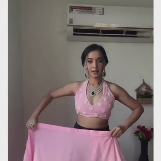 Geeta Baby Pink Ready To Wear Saree