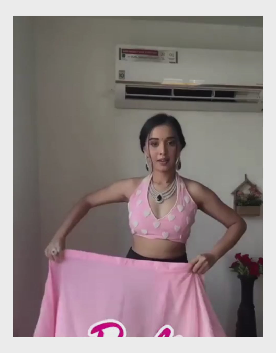 Geeta Baby Pink Ready To Wear Saree