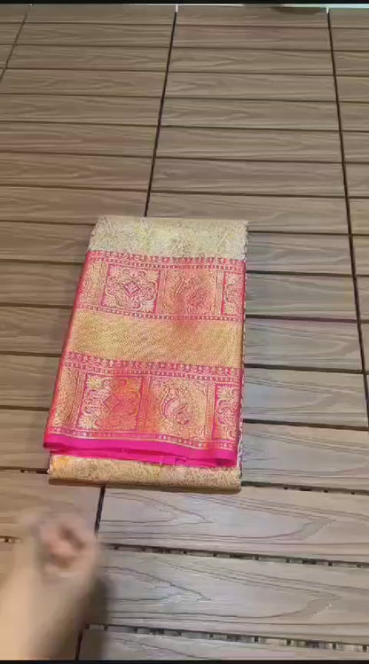 Neha Pink Kanchipuram Soft Silk Saree