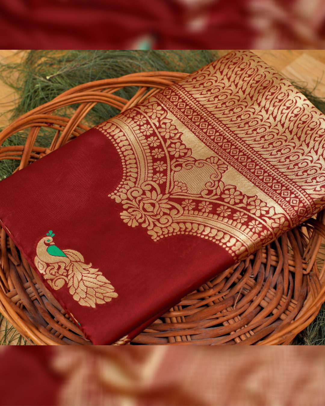  Maroon Kalpna Stylish New Saree With Attached Blouse