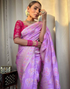 Tisha Light Purple Banarasi Saree