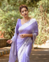 fatima Lavender Linen Silk Saree