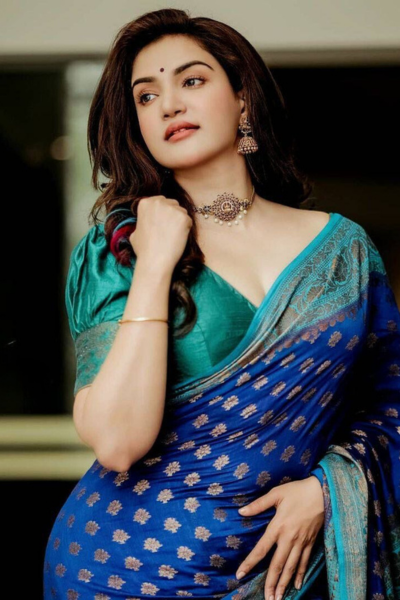 Oberoi Cyan Blue Kancipuram Saree