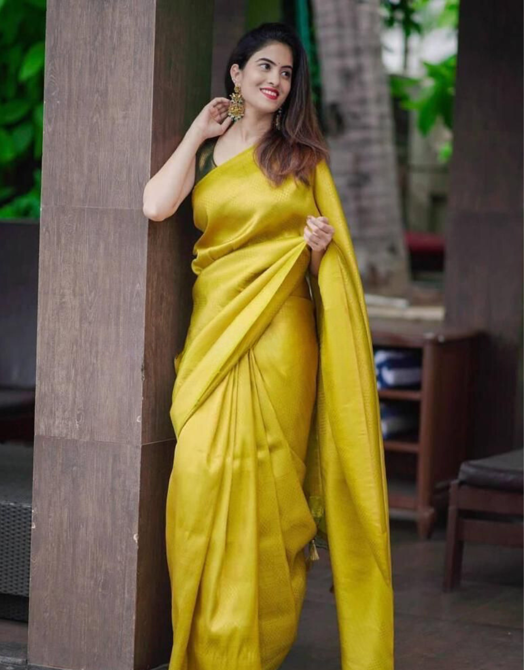 Jiya Yellow Soft Silk Saree