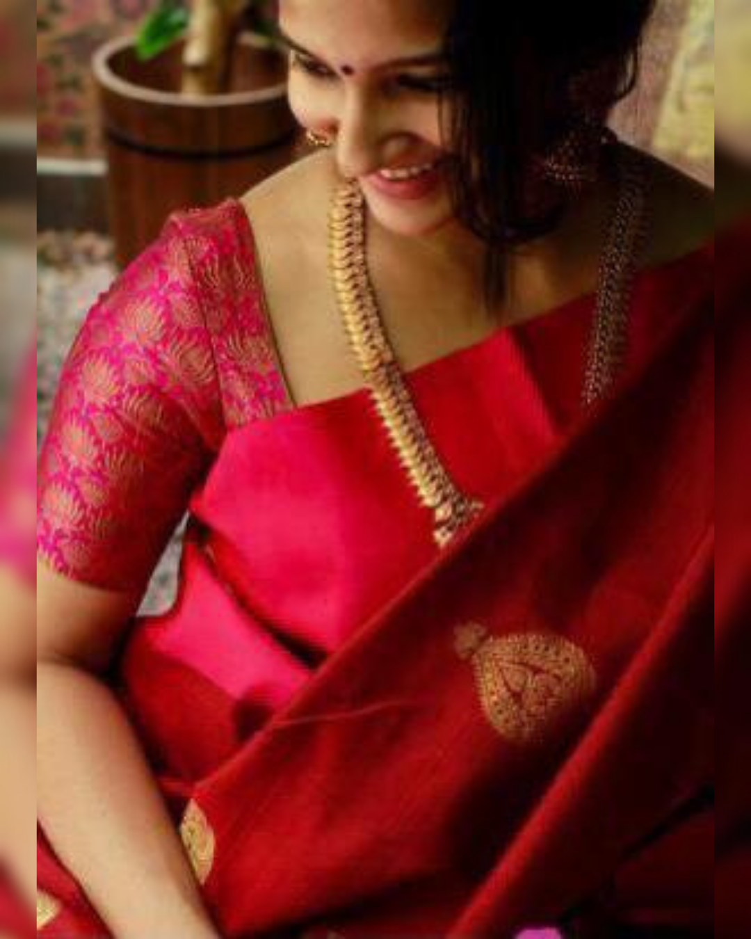 Anupama Red Kanchipuram Silk Saree