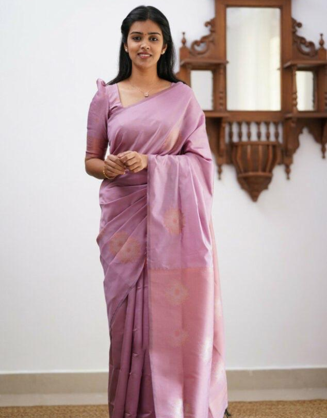 Neha Light Orchid Soft Silk Saree