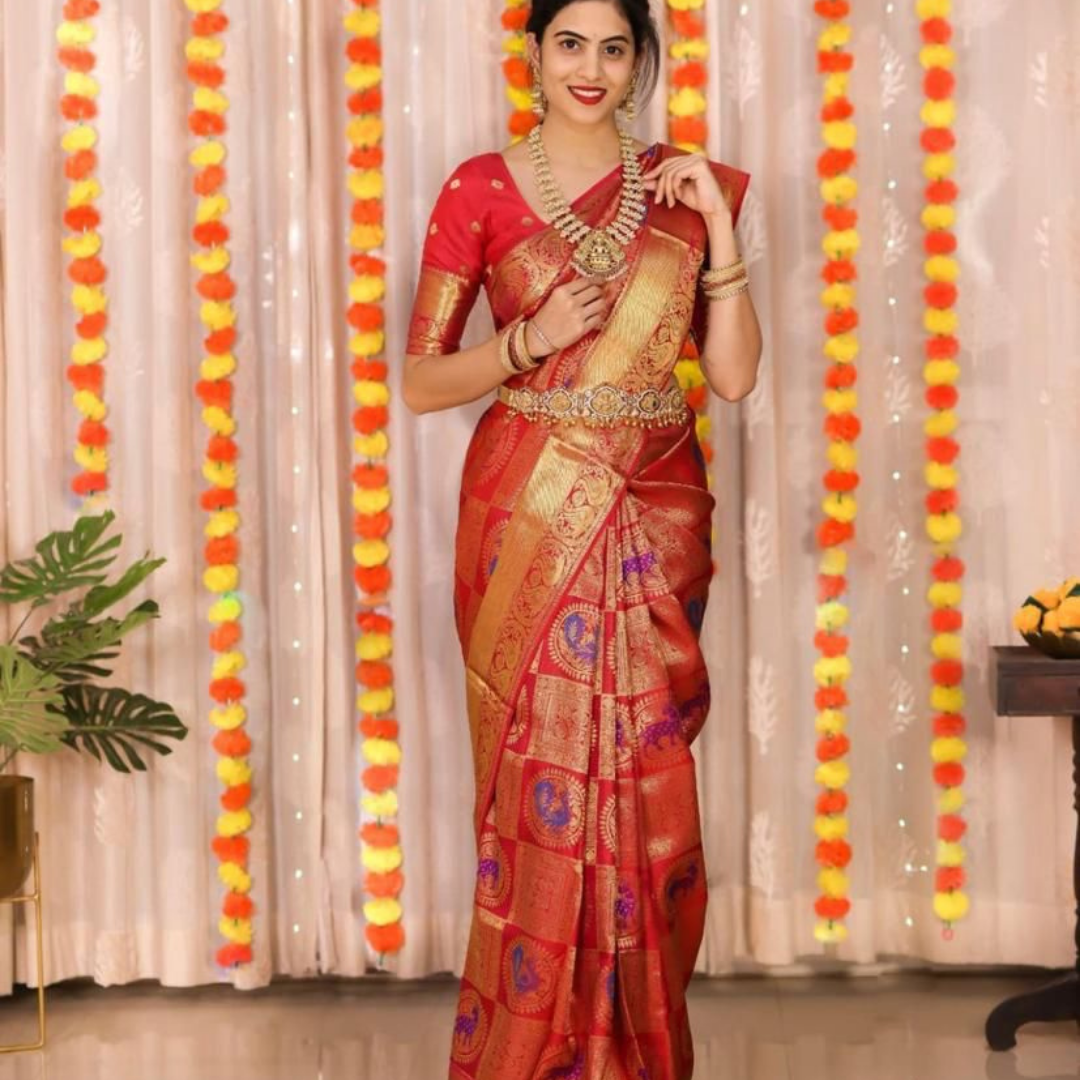 AMRITA TRADITIONAL KANCHIPURAM SOFT SILK SAREE