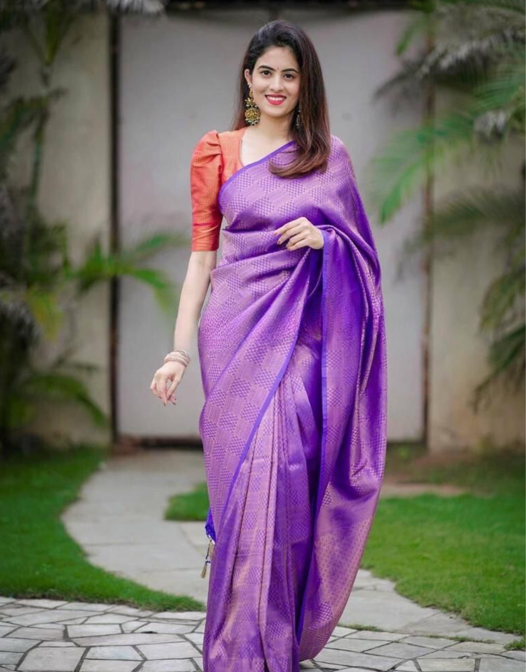 Jiya Purpul Soft Silk Saree