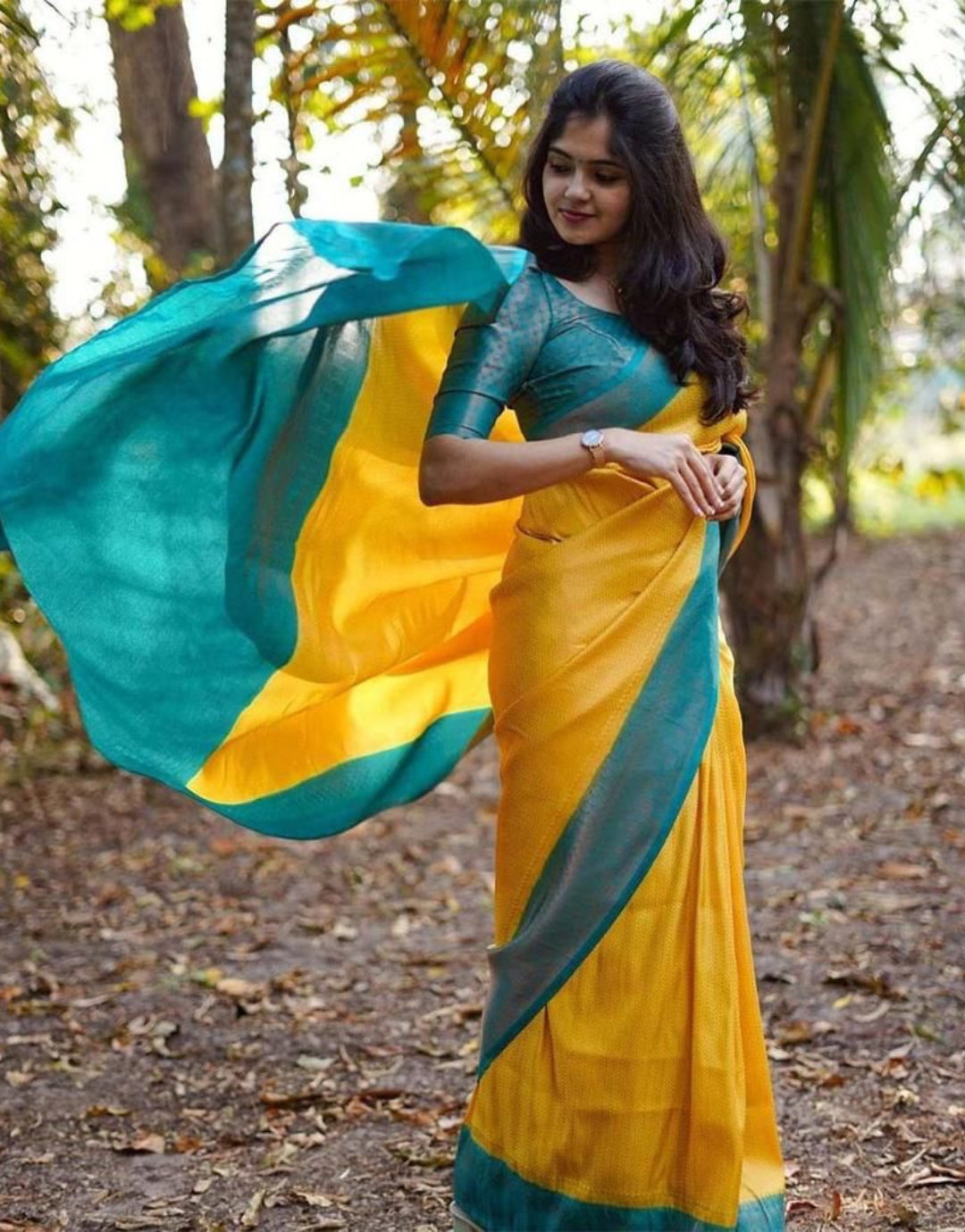 Darshna Yellow Soft Silk Saree