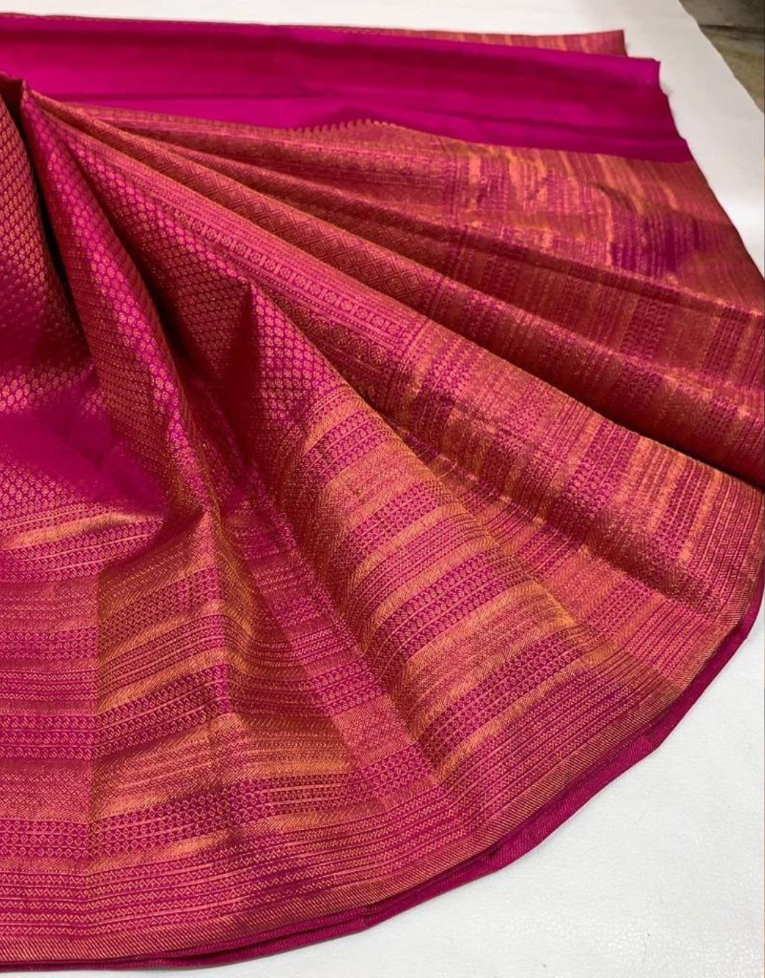 Krishna Pink Soft Silk Saree