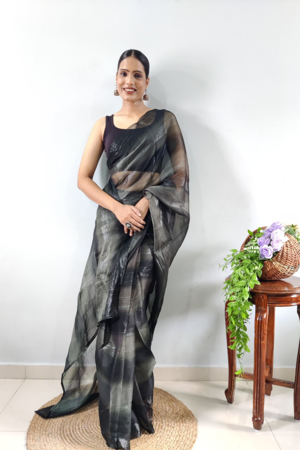 Jenni Grey Ready To Wear Saree