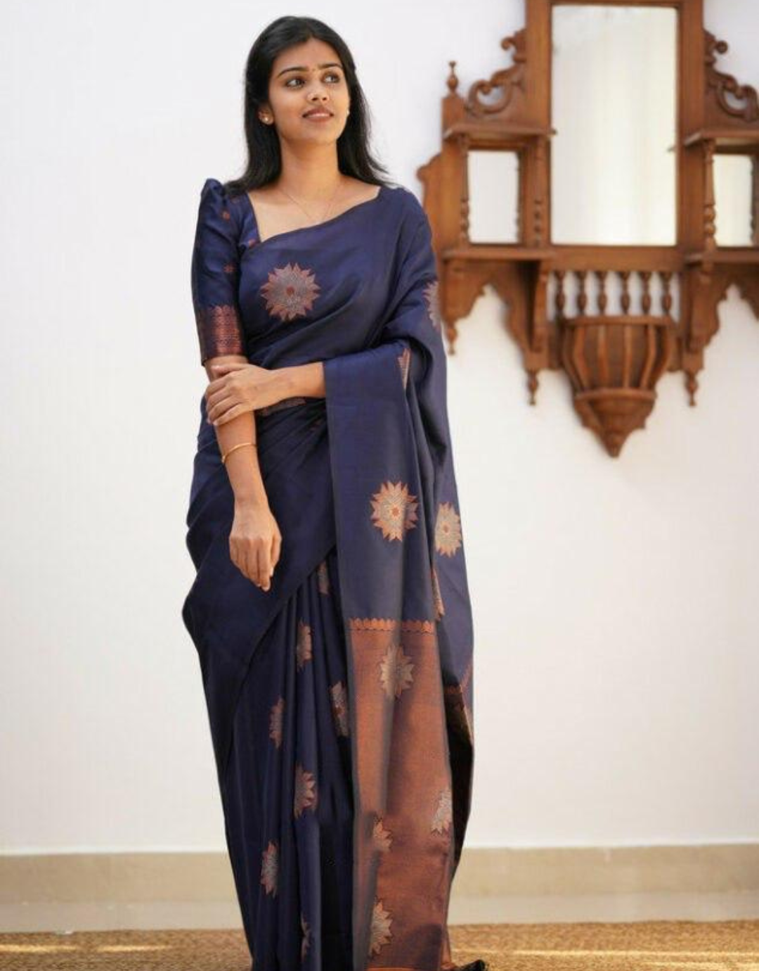 Neha Blue Soft Silk Saree