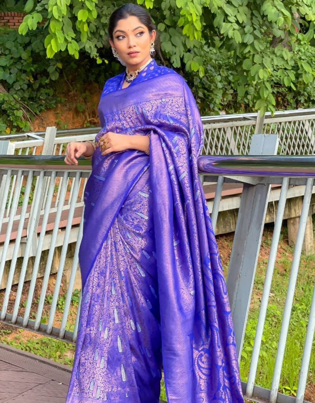 Ishika Blue Soft Silk Saree