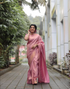 Tuffy Pink Kanchipuram  Silk Saree