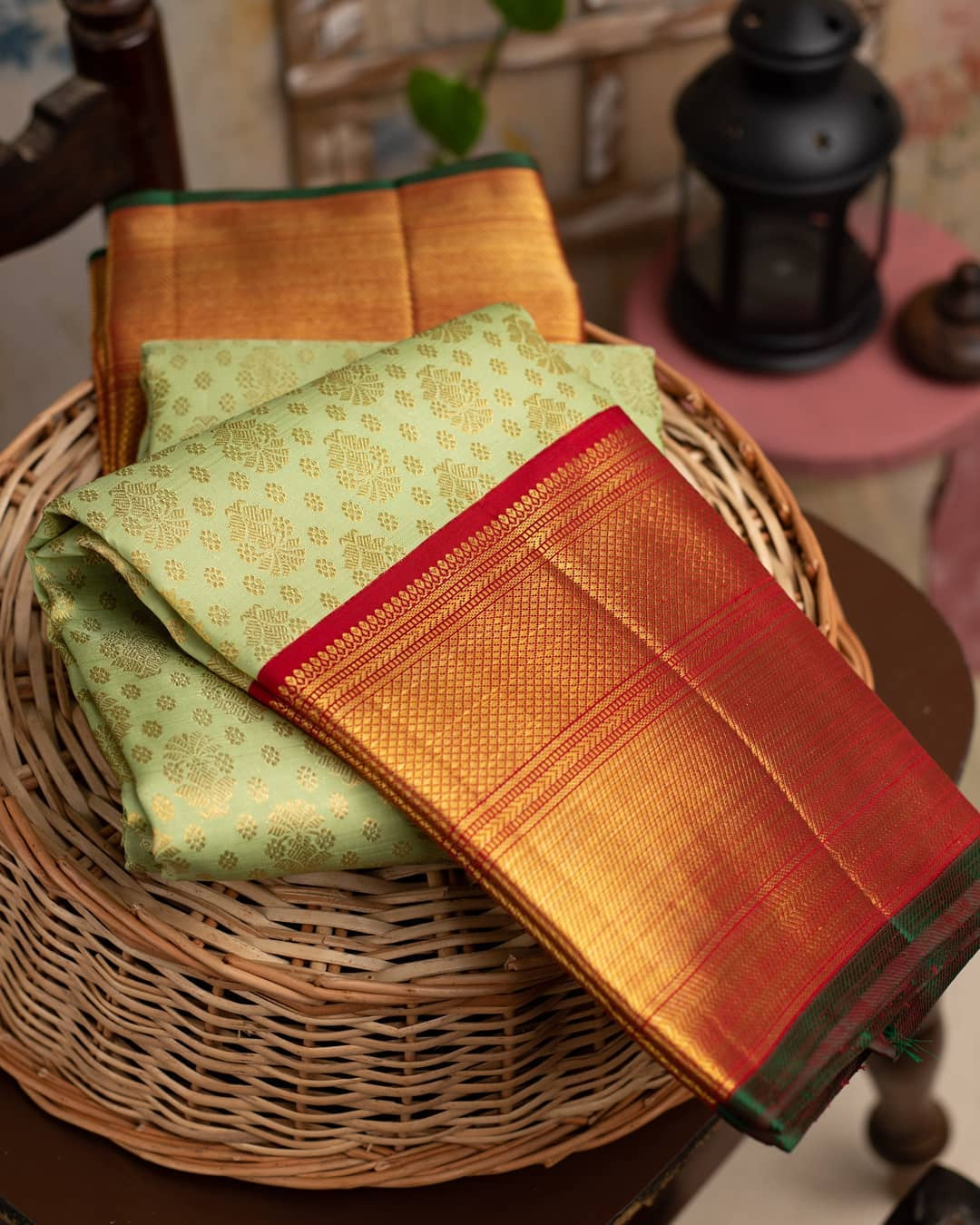 Kanika Pista Kanchipuram Silk Saree 