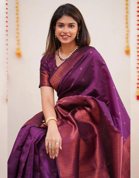 Maira Wine Kanchipuram Silk Saree