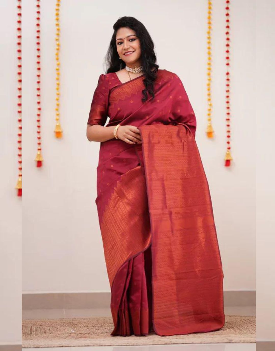 Maira Red Kanchipuram Silk Saree