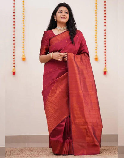 Maira Red Kanchipuram Silk Saree