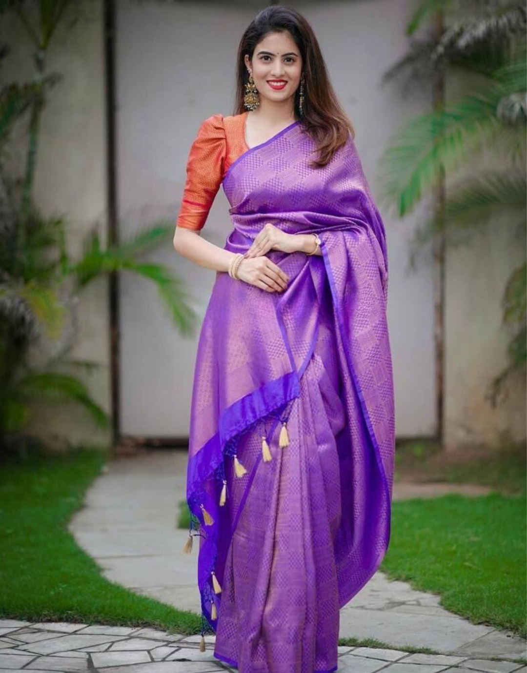 Jiya Purpul Soft Silk Saree