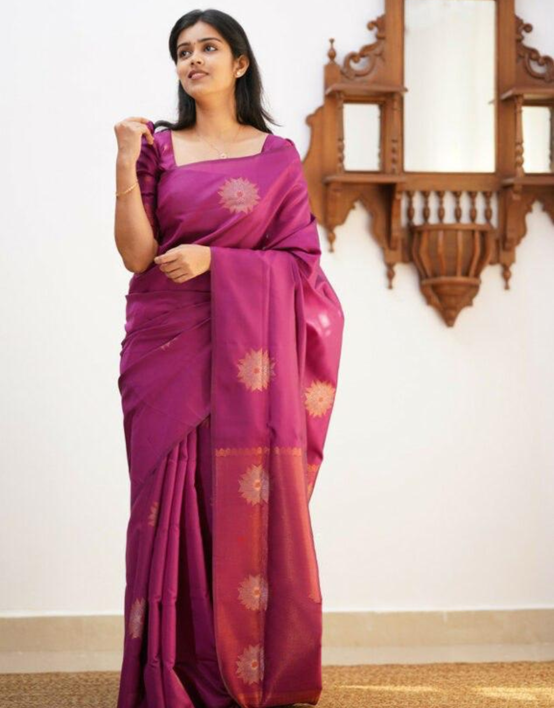 Neha Purple Soft Silk Saree