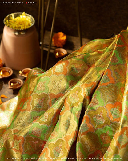 Multi-Colored Traditional Kanchi Soft Silk Saree