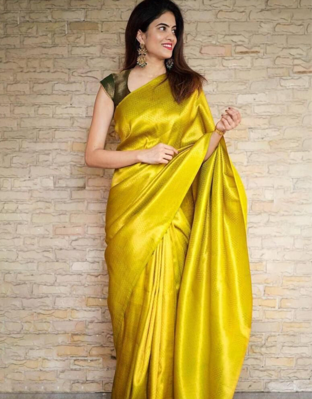 Jiya Yellow Soft Silk Saree