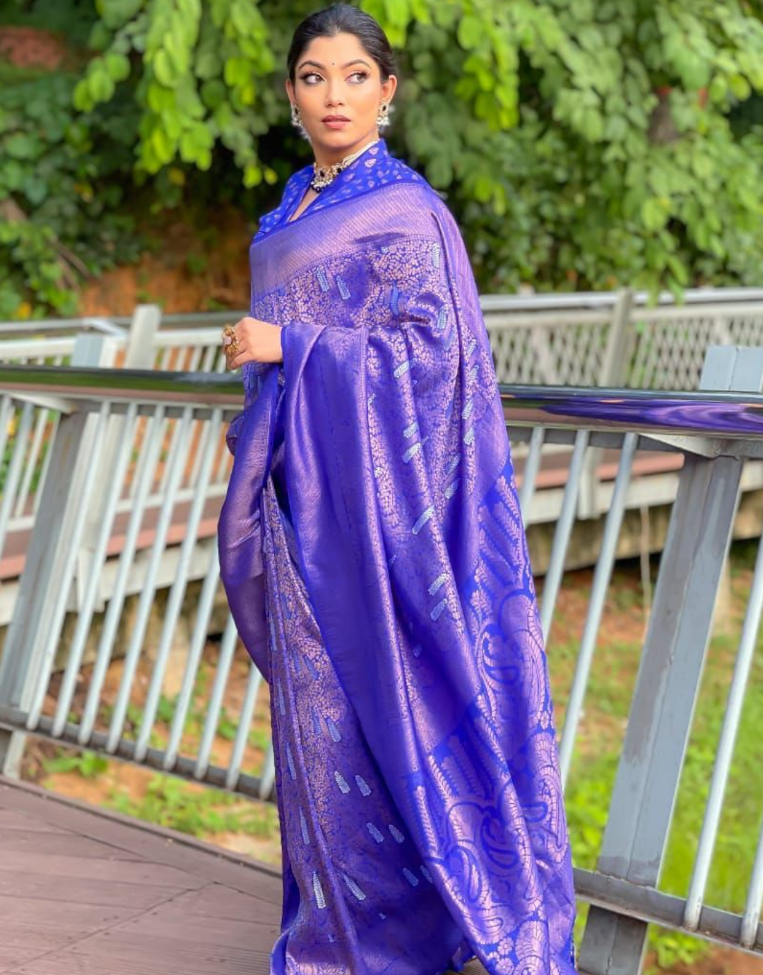 Ishika Blue Soft Silk Saree