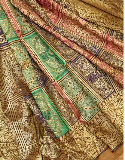 Navya Beige Kanchipuram Silk Saree