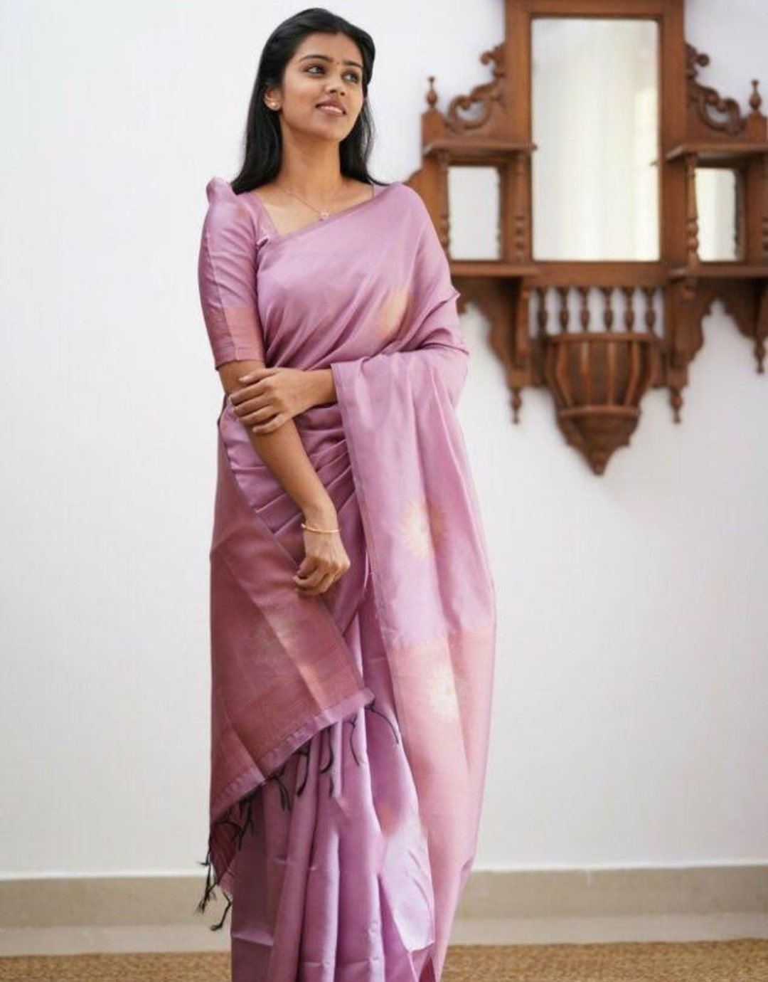 Neha Light Orchid Soft Silk Saree