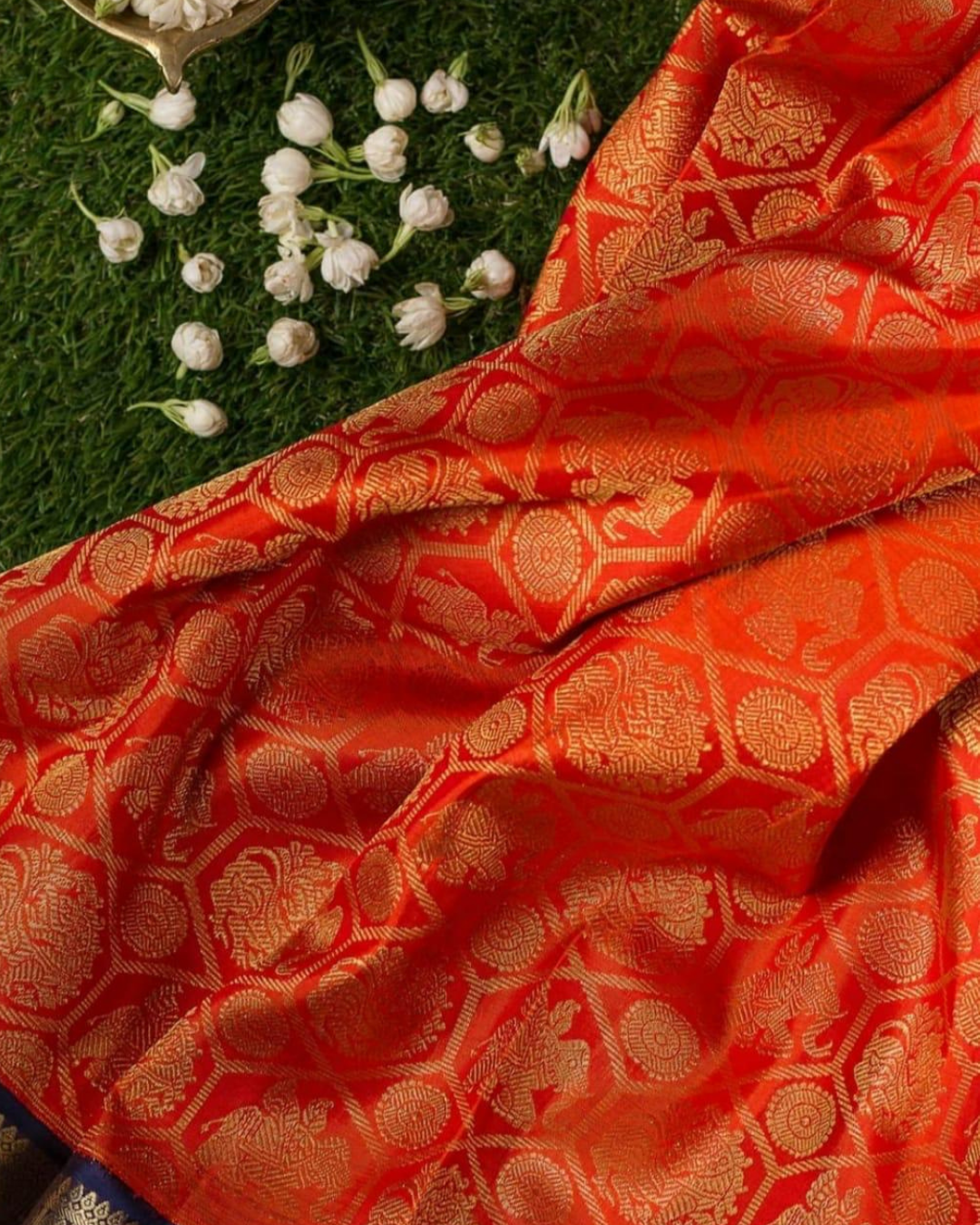 Simran Red Blue Pure Soft Silk Saree