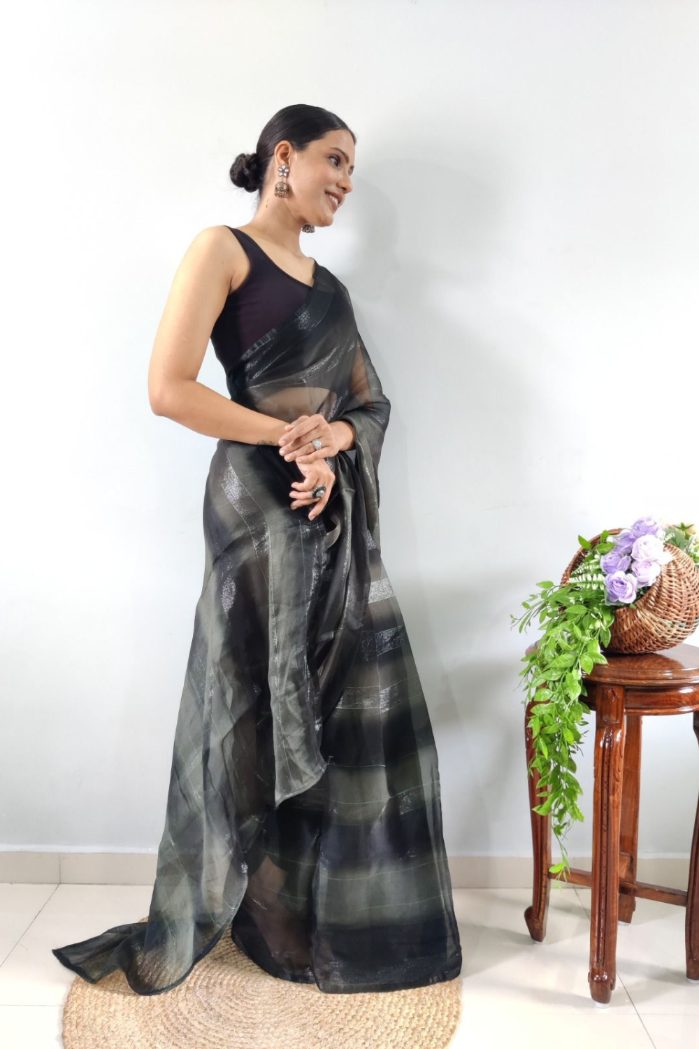 Jenni Grey Ready To Wear Saree