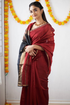 Freya Red-Black Dual Tone Cotton Silk Saree