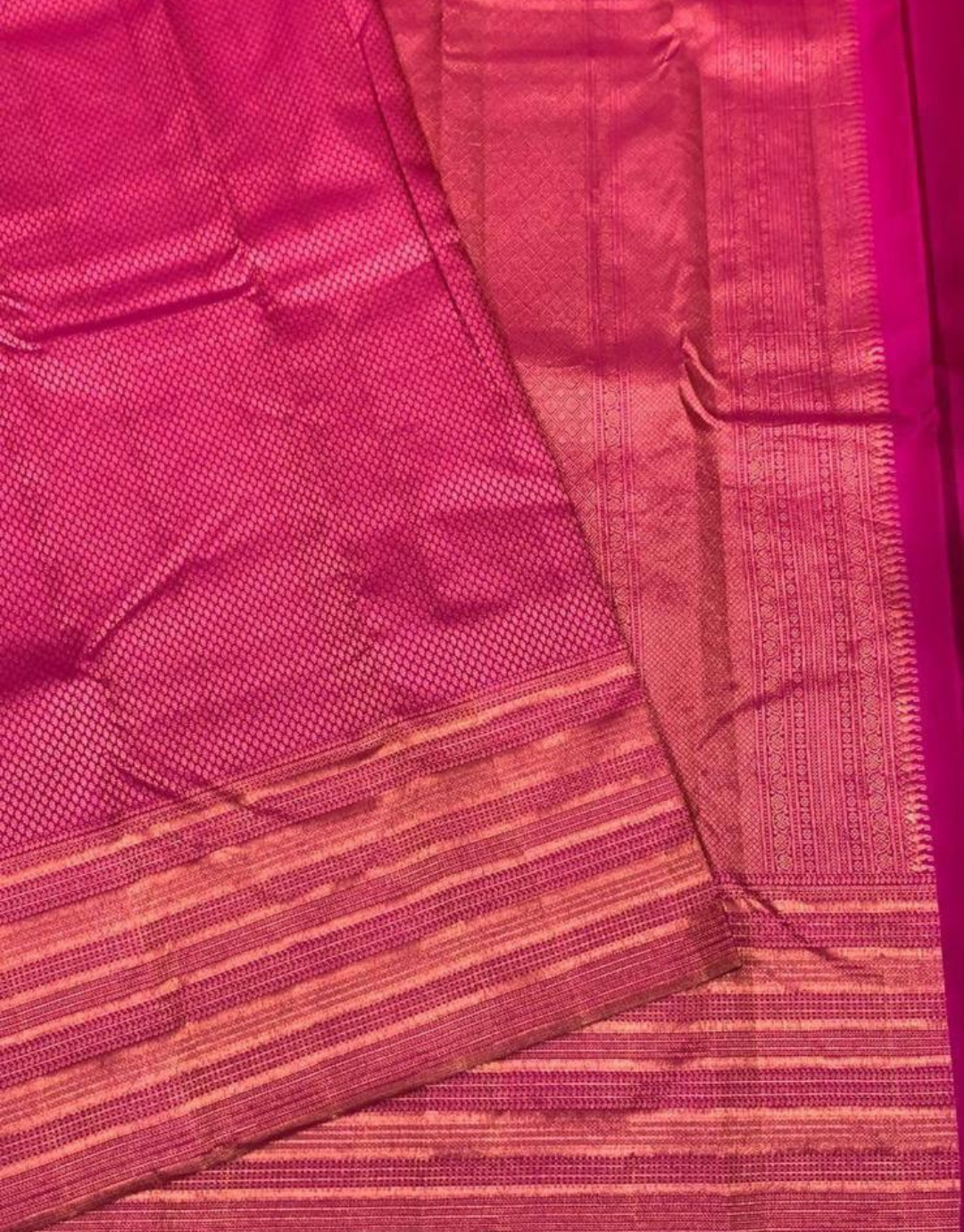 Krishna Pink Soft Silk Saree