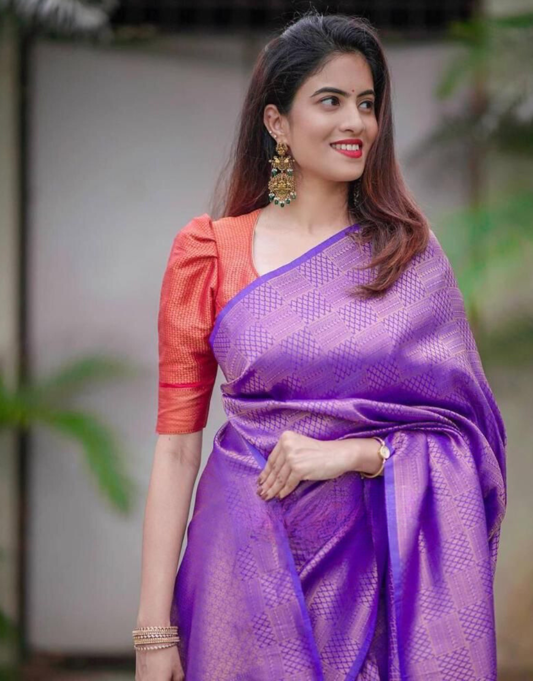 Jiya Purpul Soft Silk Saree