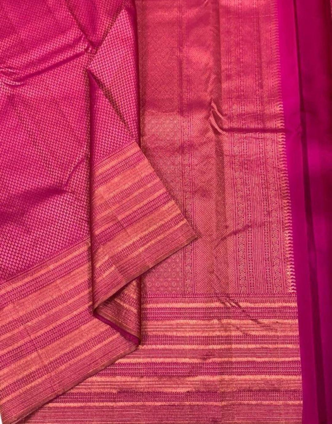 Krishna Pink Soft Silk Saree