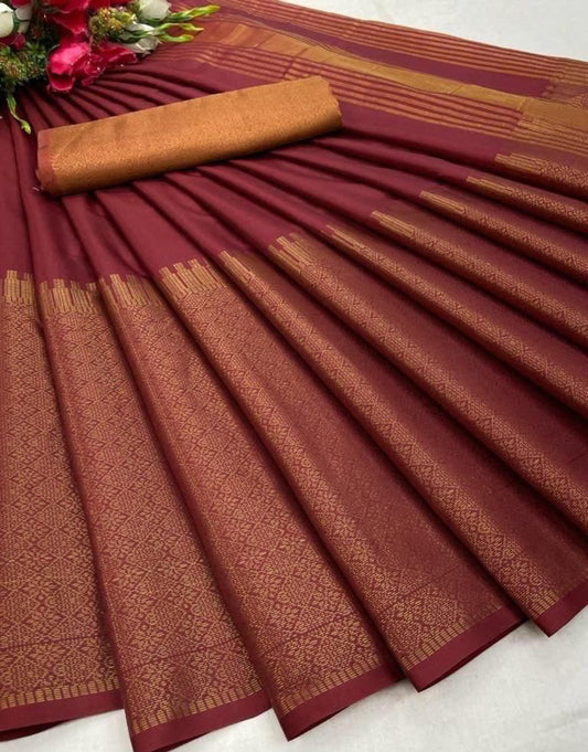 Harshita Brown Kanchipuram Saree