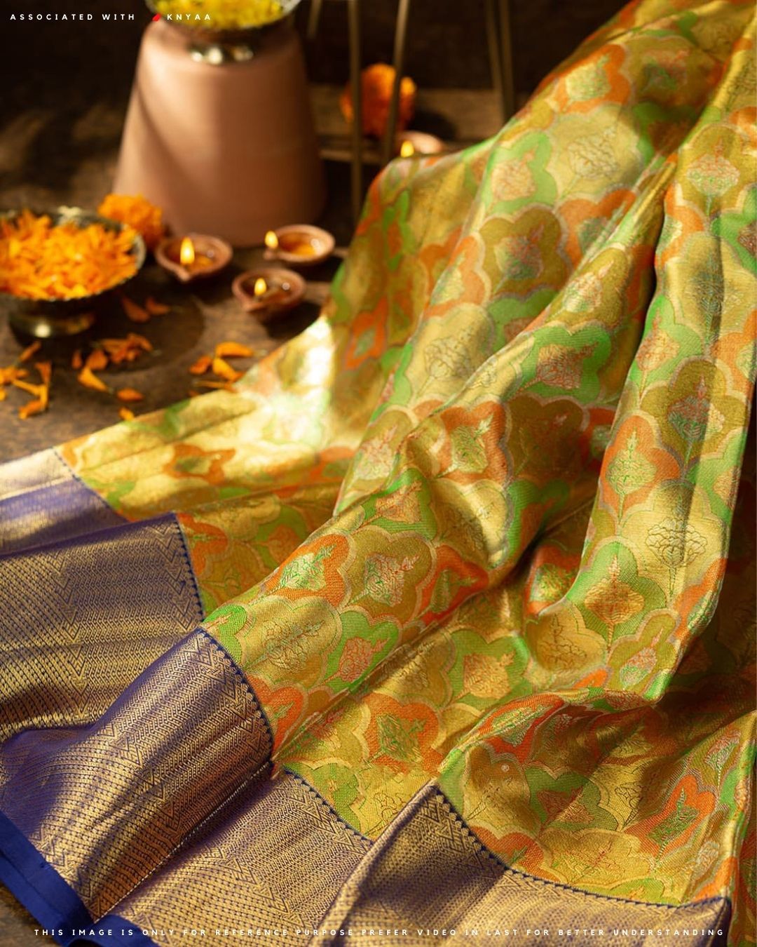 Multi-Colored Traditional Kanchi Soft Silk Saree