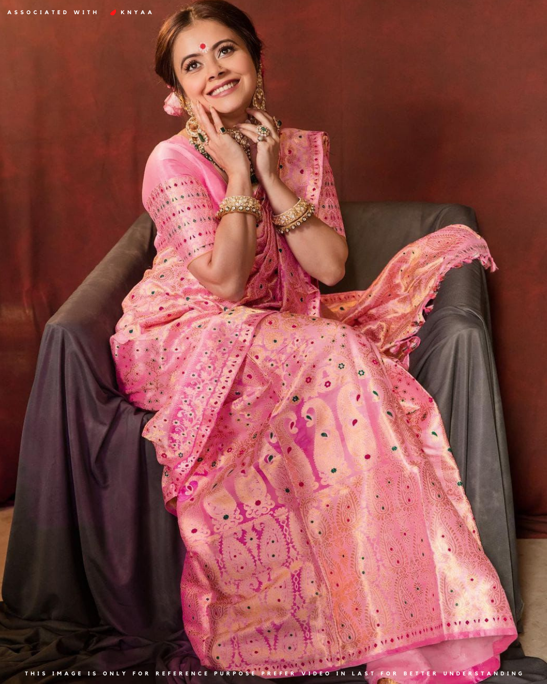 Gopi Pink Kanchipuram Silk Saree