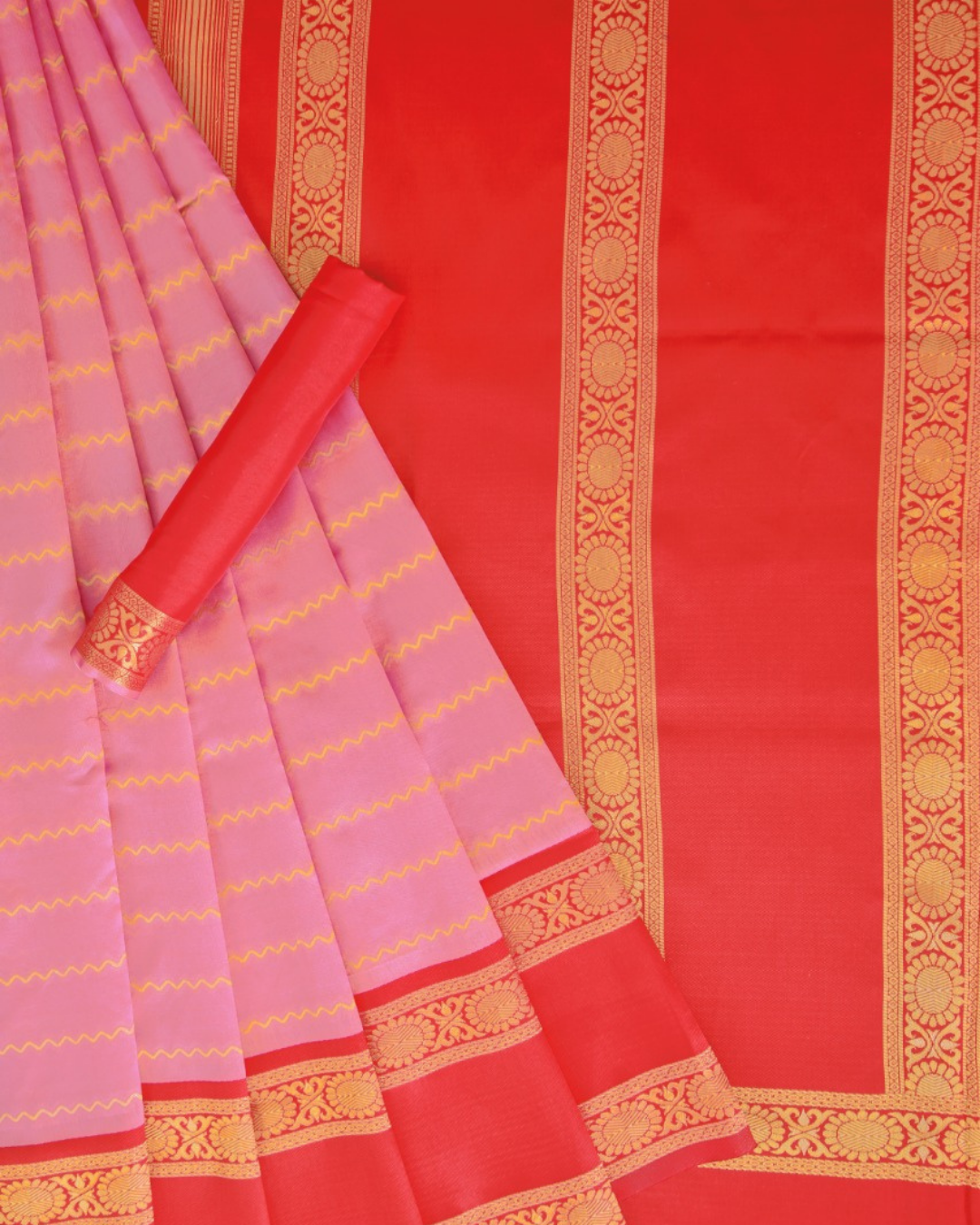 Leniar Pink Pure Soft Silk Saree